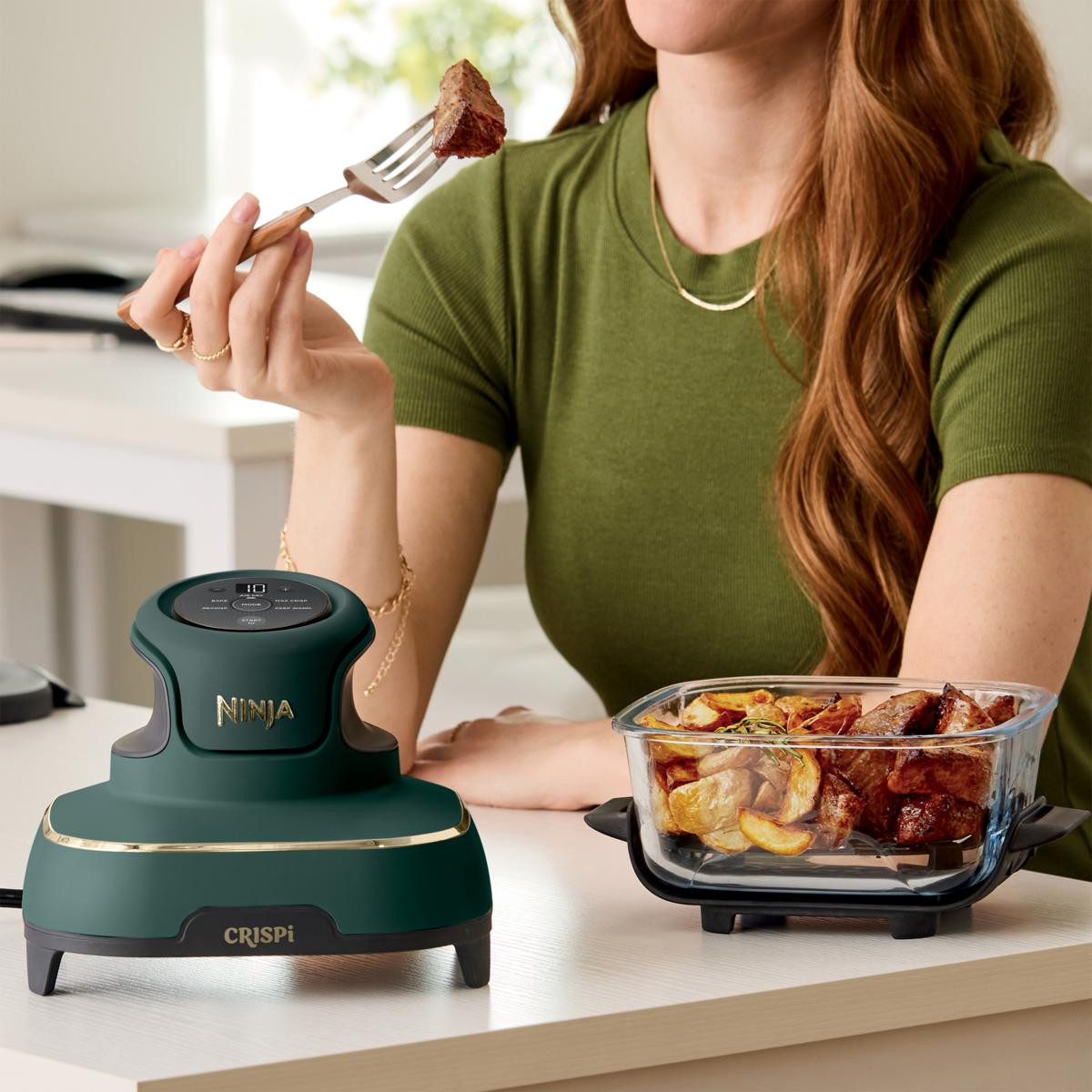 Ninja Crispi 5-in-1 Glass Air Fryer with 3 Containers | HSN