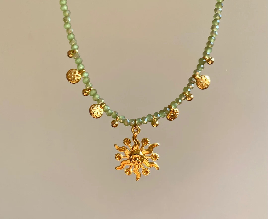 Collar De Sol, Gargantilla Colgante De Sol, Joyería Mediterránea - Etsy | Etsy (US)