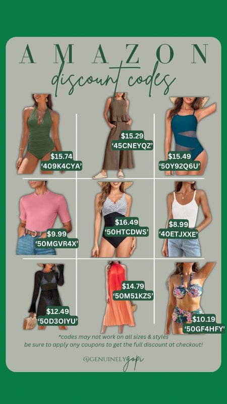 Amazon discount codes, Amazon spring fashion, Amazon spring sale, women’s swim, women’s spring clothes, women’s summer fashion, on sale

#LTKStyleTip #LTKSwim #LTKSaleAlert