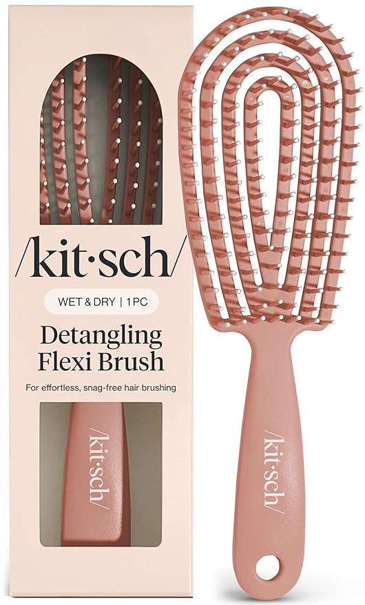 Kitsch Hair Brush Detangler – Flexi Flow Hair Brush for Women, Men & Kids | Detangling Brushes ... | Amazon (US)