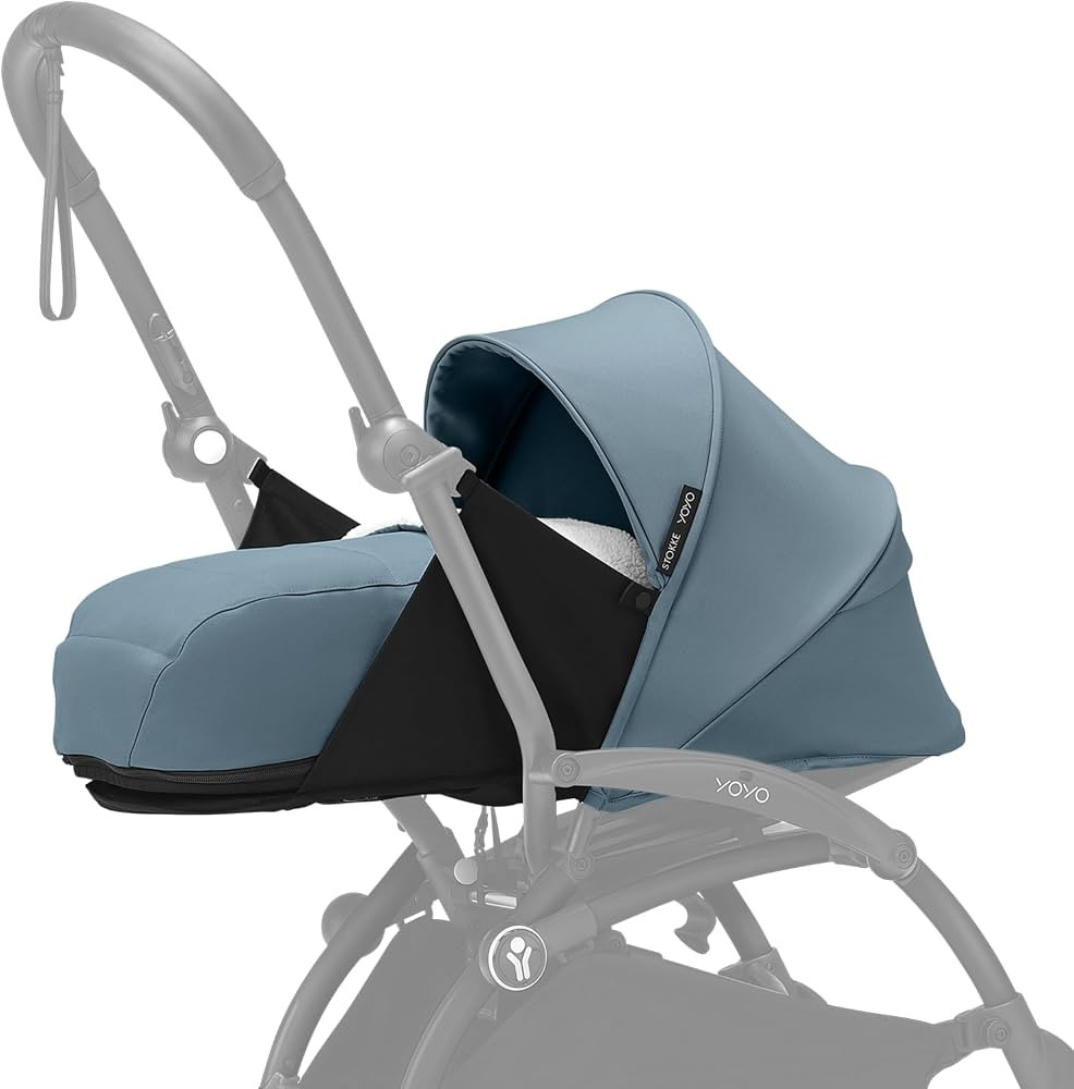 Stokke YOYO 0+ Newborn Pack, Aqua - Includes Mattress, Extendable Canopy & Five-Point Harness - R... | Amazon (US)