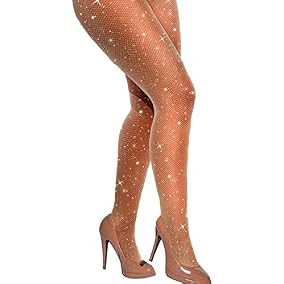 VEBZIN Rhinestone Fishnet... | Amazon (US)