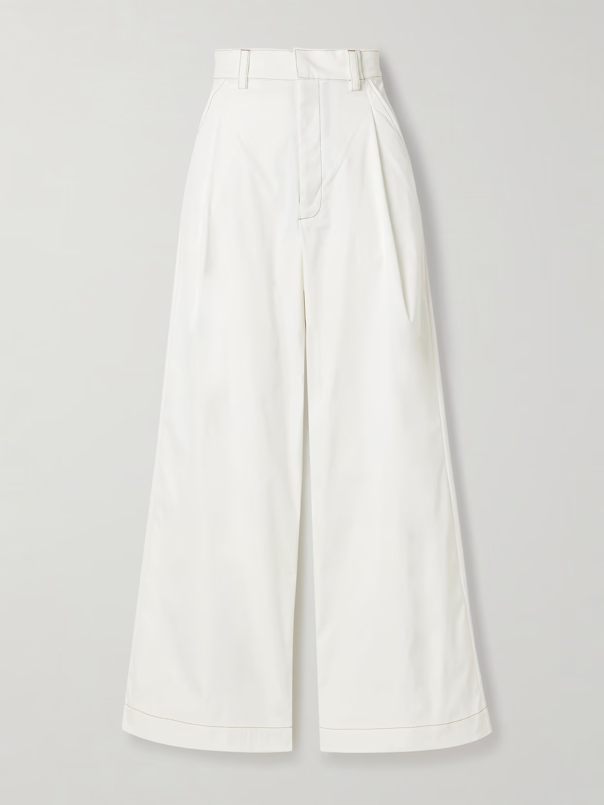 Kika Vargas - Olympe Pleated Woven Wide-leg Pants - White | NET-A-PORTER (UK & EU)