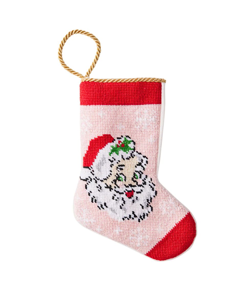 Vintage Santa Pink Bauble Stocking | Smockingbird Kids