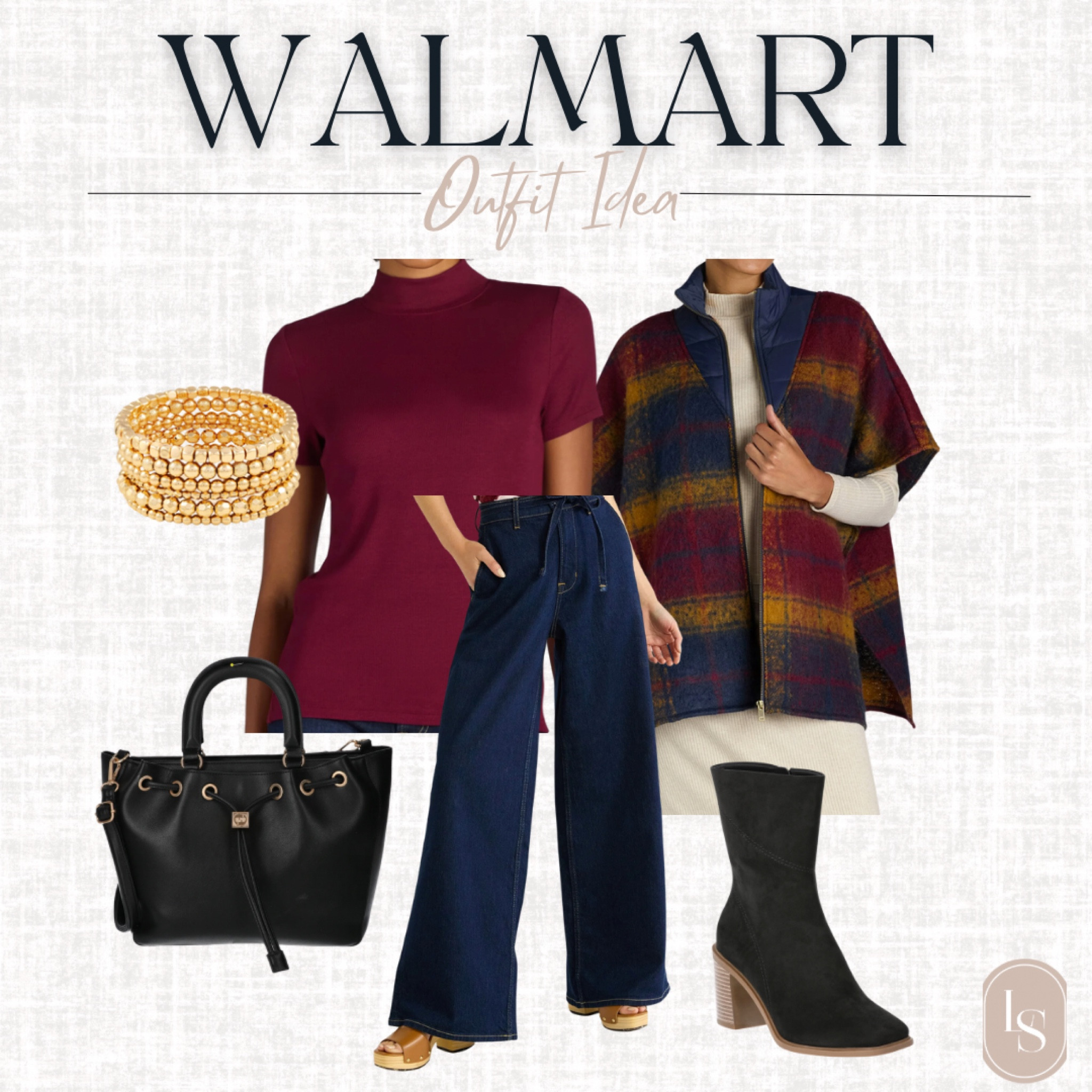 An elevated fall look all from Walmart! Wide leg jeans, boots, poncho

#LTKStyleTip #LTKFindsUnder50 #LTKSeasonal