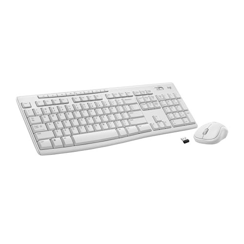 Logitech MK270 Wireless Keyboard and Mouse Combo for Windows, 2.4 GHz Wireless, Compact Mouse, 8 Multimedia and Shortcut Keys, 2-Year Battery Life, for PC, Laptop - Off White | Amazon (US)