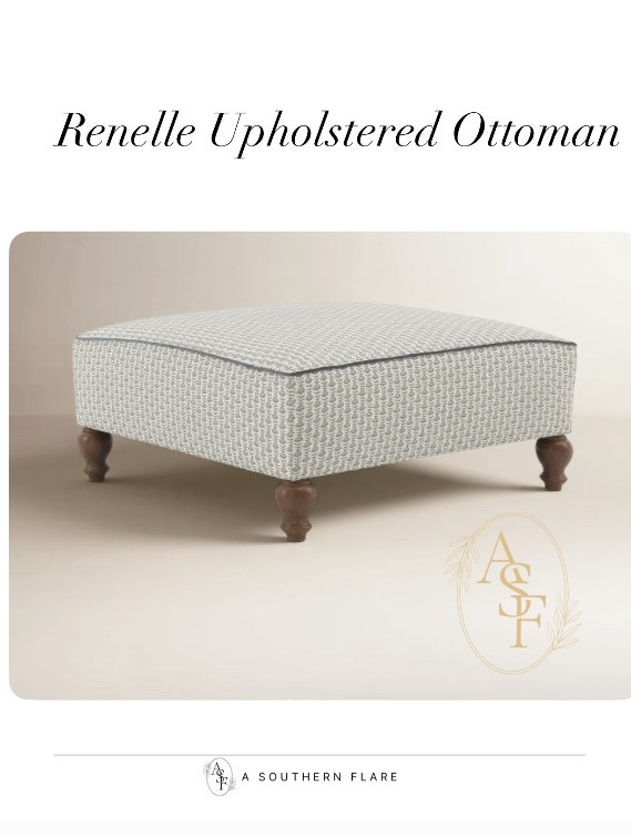Upholstered ottoman/ Home decor accessories
