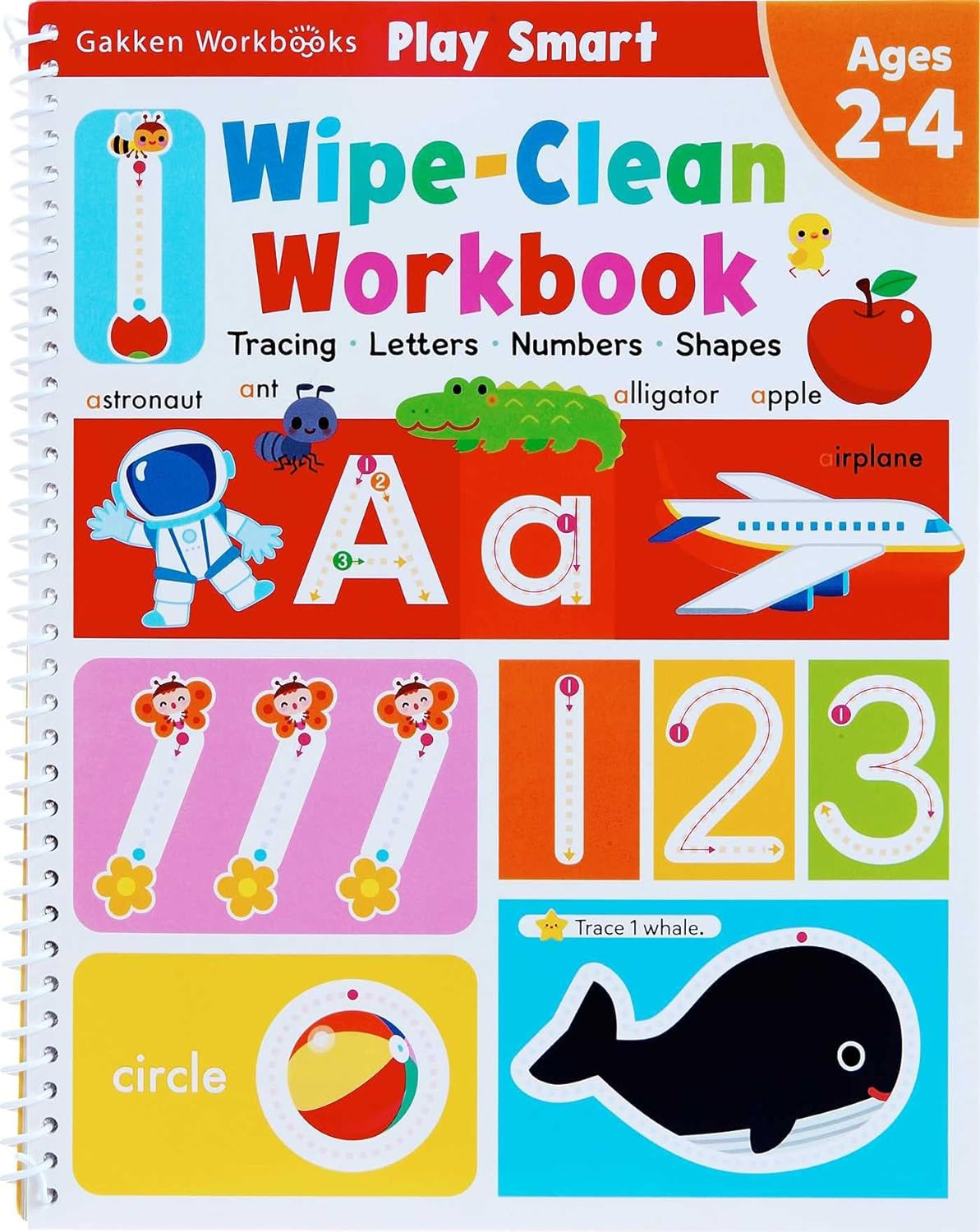 Play Smart Wipe-Clean Workbook Ages 2-4: Tracing, Letters, Numbers, Shapes | Amazon (US)