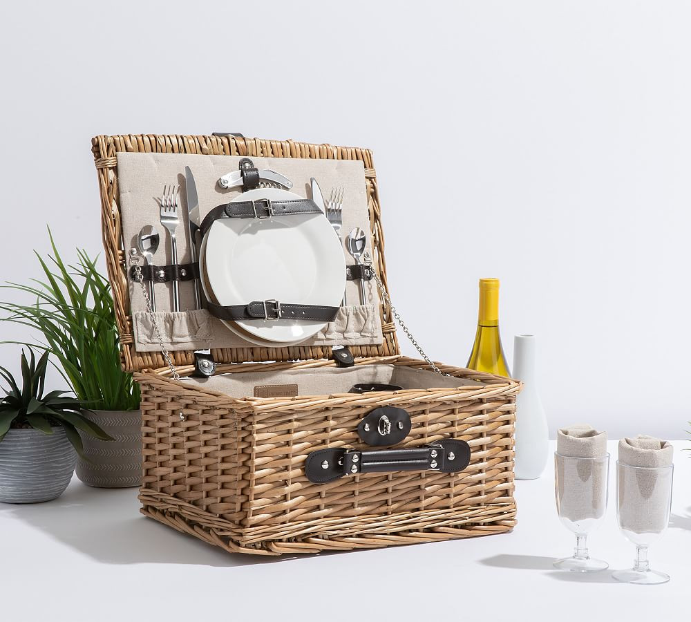 Classic Woven Picnic Basket - Set for 2 | Pottery Barn (US)