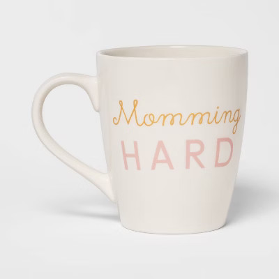 50oz Stoneware Momming Hard Giant Mug White - Threshold™ | Target