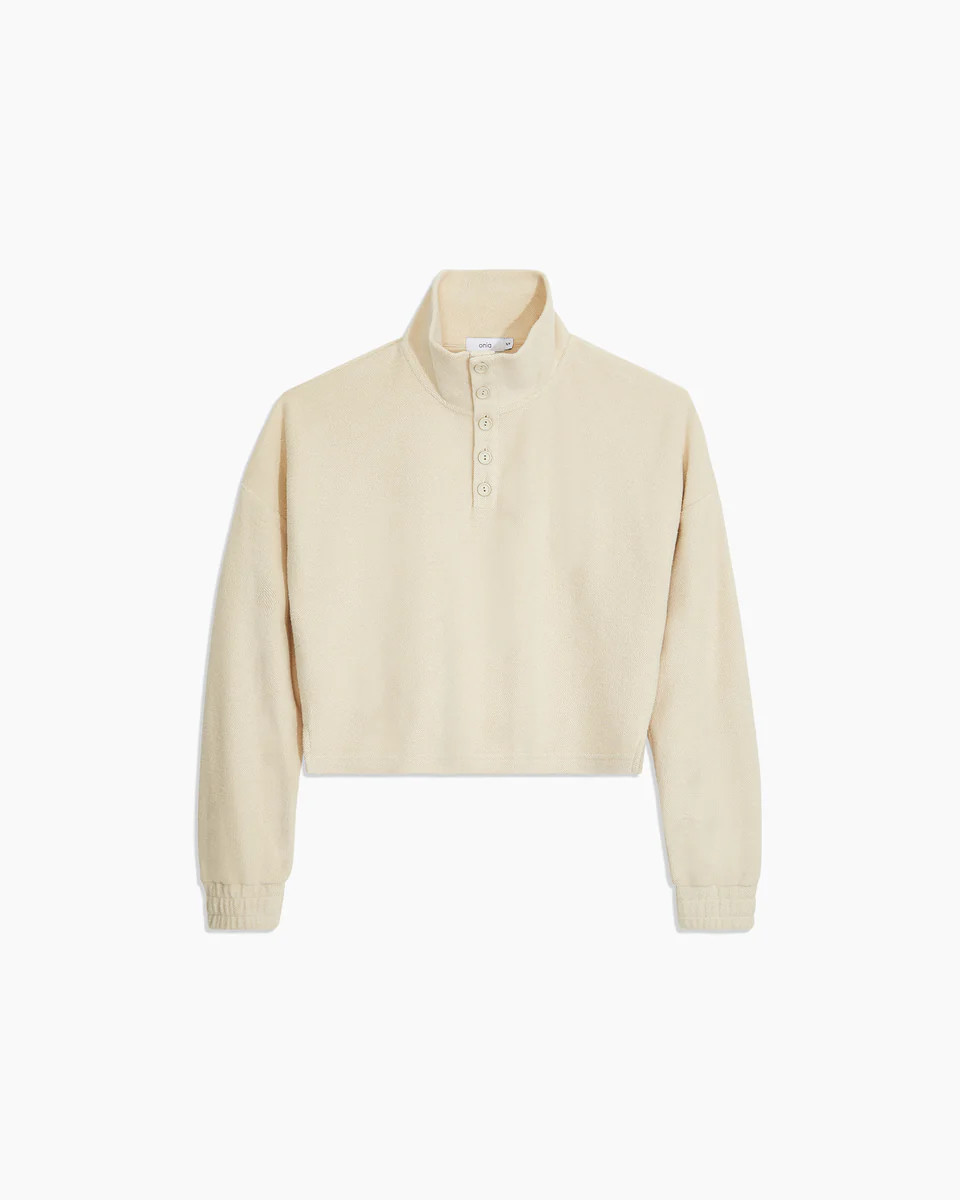Brushed Back Terry Pullover | Onia