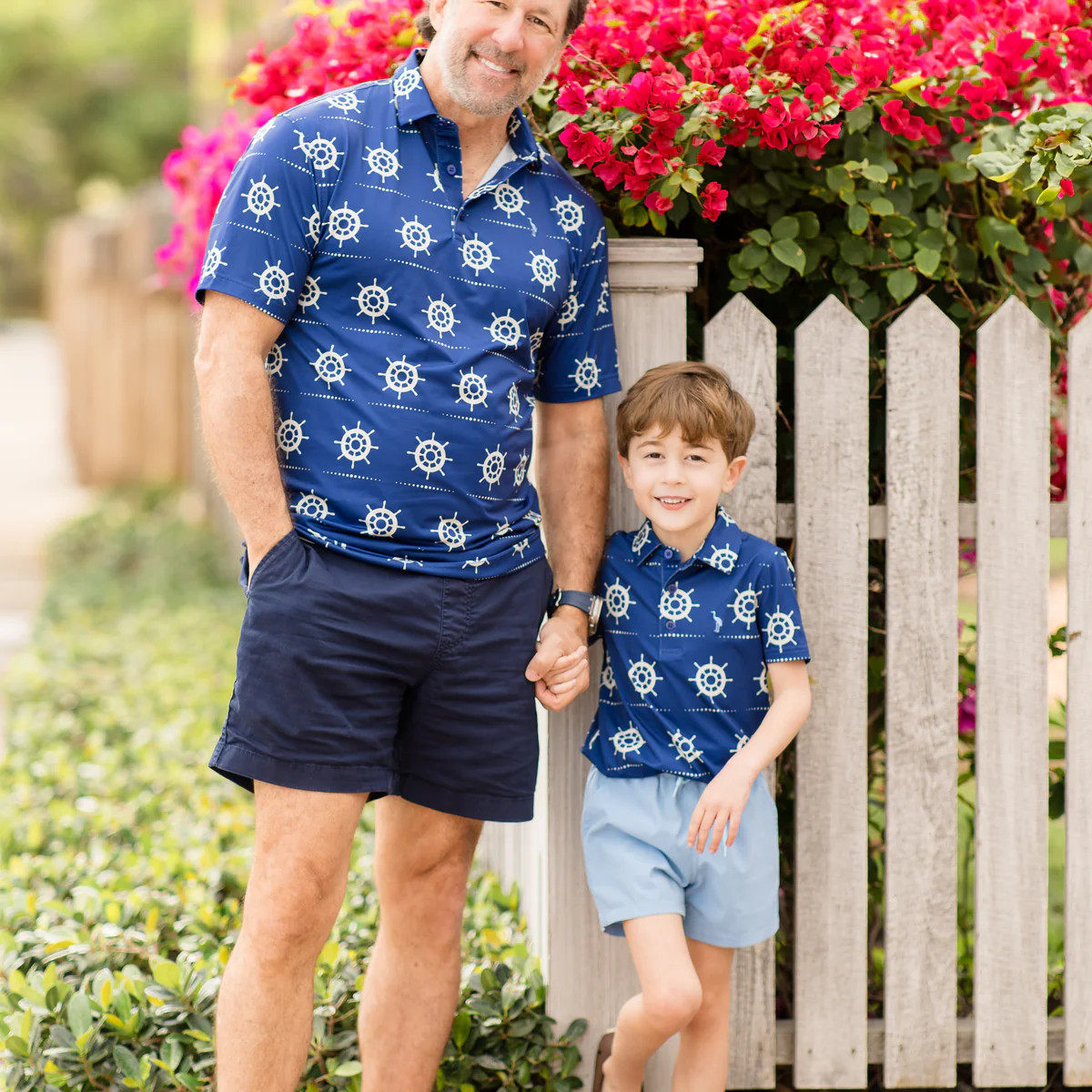 Mens Performance Polo | Nautical Navigator | The Coastal Crane