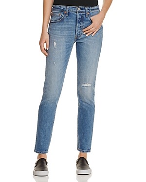 Levi's 501 Distressed Skinny Jeans in Post Modern Blues | Bloomingdale's (US)