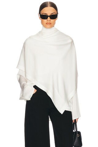 Helsa Silk Tunic With Detachable Scarf in White from Revolve.com | Revolve Clothing (Global)