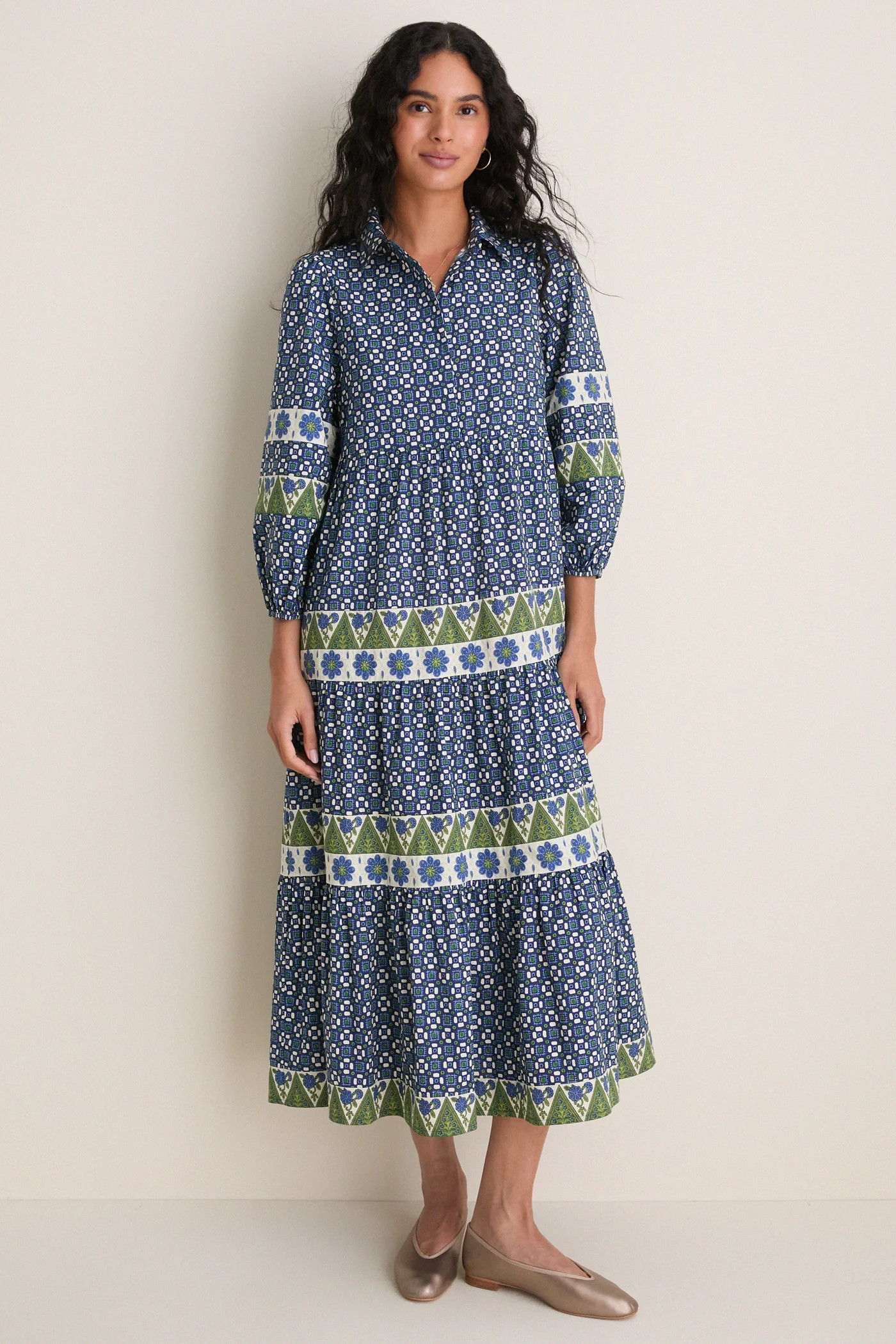 Cornflower Cotton Mabel Maxi Dress | Tuckernuck (US)