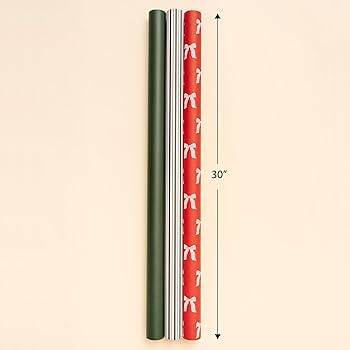 Merry Market Christmas Wrapping Paper Rolls, Premium Matte Gift Wrap, 30” x 168” Large Roll, ... | Amazon (US)