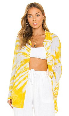 Whitney Beach Shirt in Maize Yellow Tie Dye | Revolve Clothing (Global)