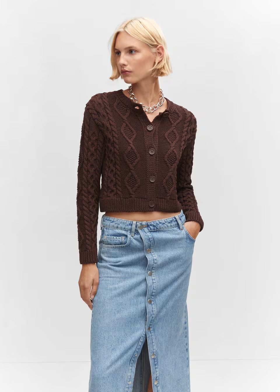 Cable-knit cardigan -  Women | Mango USA | MANGO (US)