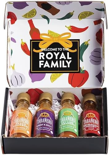 Tabañero Variety Hot Sauce Gift Set, 4 Pack, Kit Includes Peach Bourbon, Sriracha Honey, Key Lim... | Amazon (US)