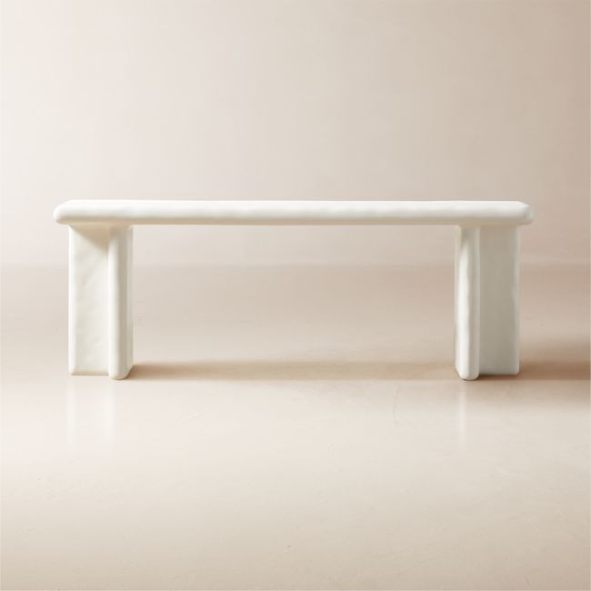 Bodene 82" Ivory Resin Console Table | CB2