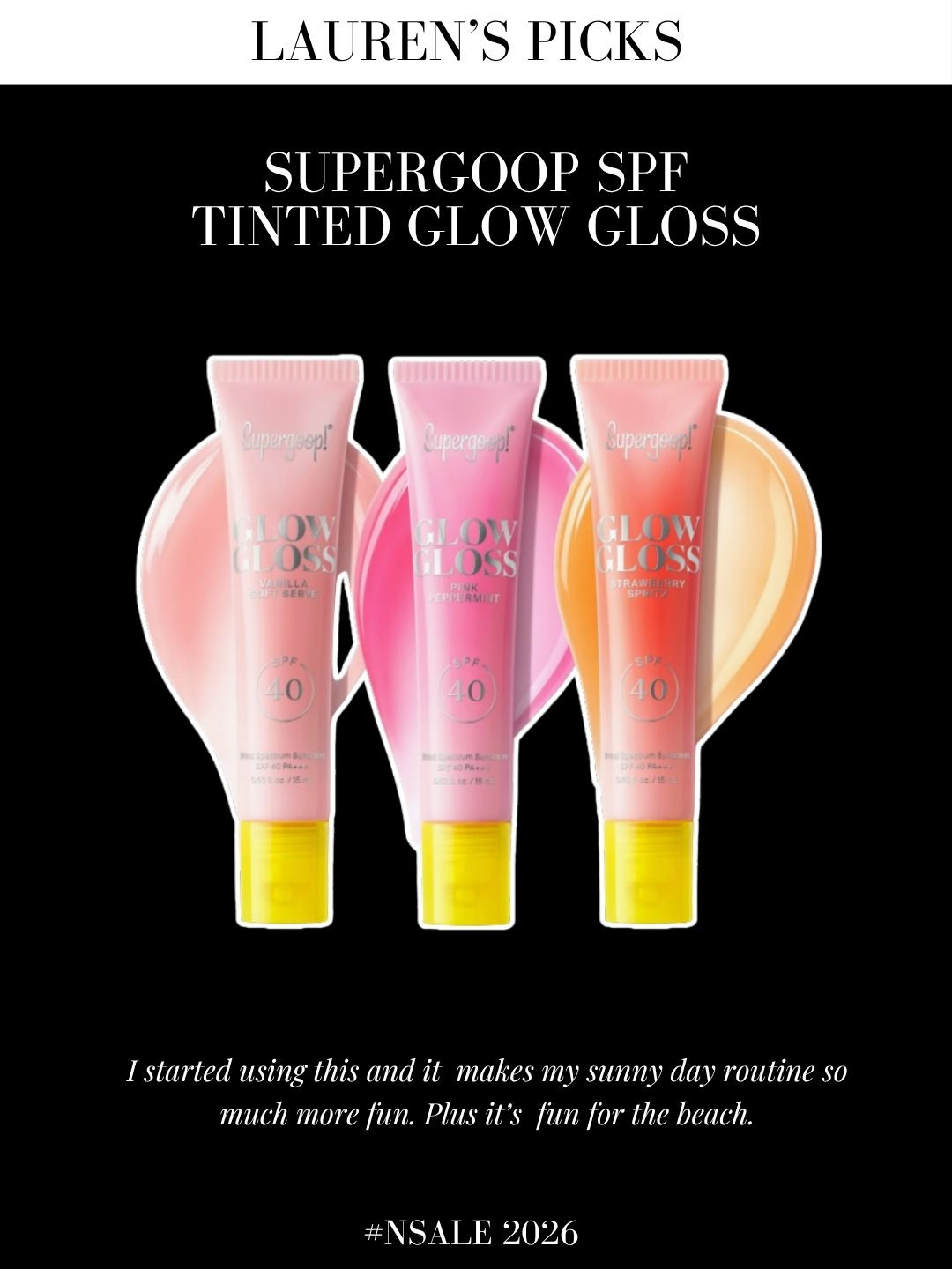 #NSale Pick: My fave tinted SPR Lipgloss for the beach, the pool or any sunny day! 

 