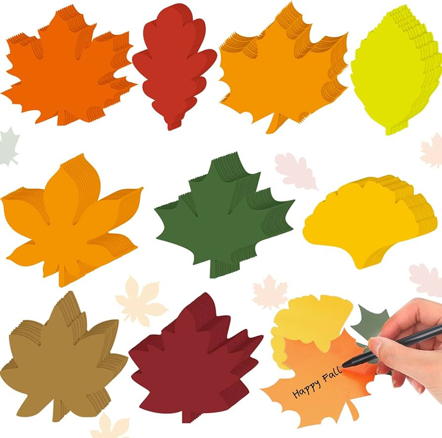 PerKoop 153 Pcs Thanksgiving Paper Cutouts Assorted Colors Fall Autumn Cutouts Fall Bulletin Boar... | Amazon (US)