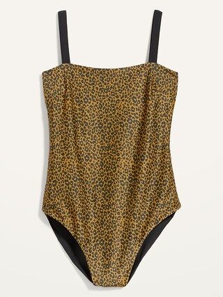 Reversible Cut-Out Back One-Piece Swimsuit for Women | Old Navy (US)