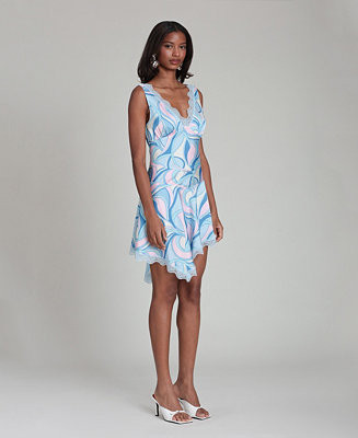 Avec Les FillesWomen's Lace Trim Bias Mini Dress | Macy's