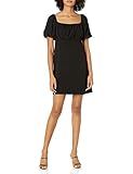 Sugarlips Women's Turning Point Puff Sleeve Babydoll Mini Dress, Black, Large | Amazon (US)
