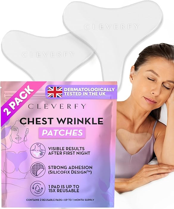 Cleverfy Silicone Chest Wrinkle Patches, Reusable Anti-Wrinkle Pads, 2 Pack | Amazon (CA)