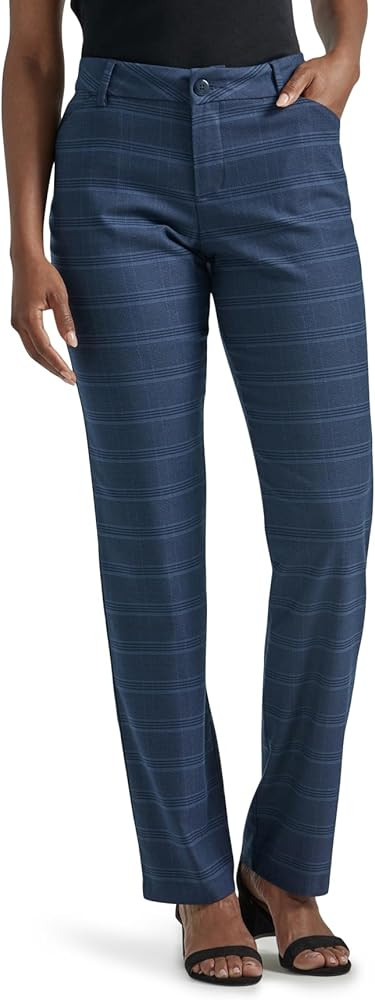 Lee Women's Wrinkle Free Relaxed Fit Straight Leg Pant | Amazon (US)