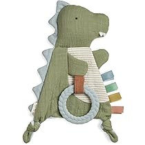 Amazon.com : Itzy Ritzy Bitzy Crinkle; Sensory Crinkle Toy with Teether, Dino (CRKL8085) : Baby | Amazon (US)