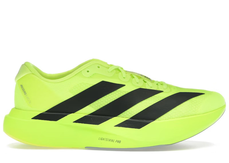 Men's Adidas Adizero Evo SL Sneakers in Lucid Lemon/Core Black/Metallic Silver | StockX