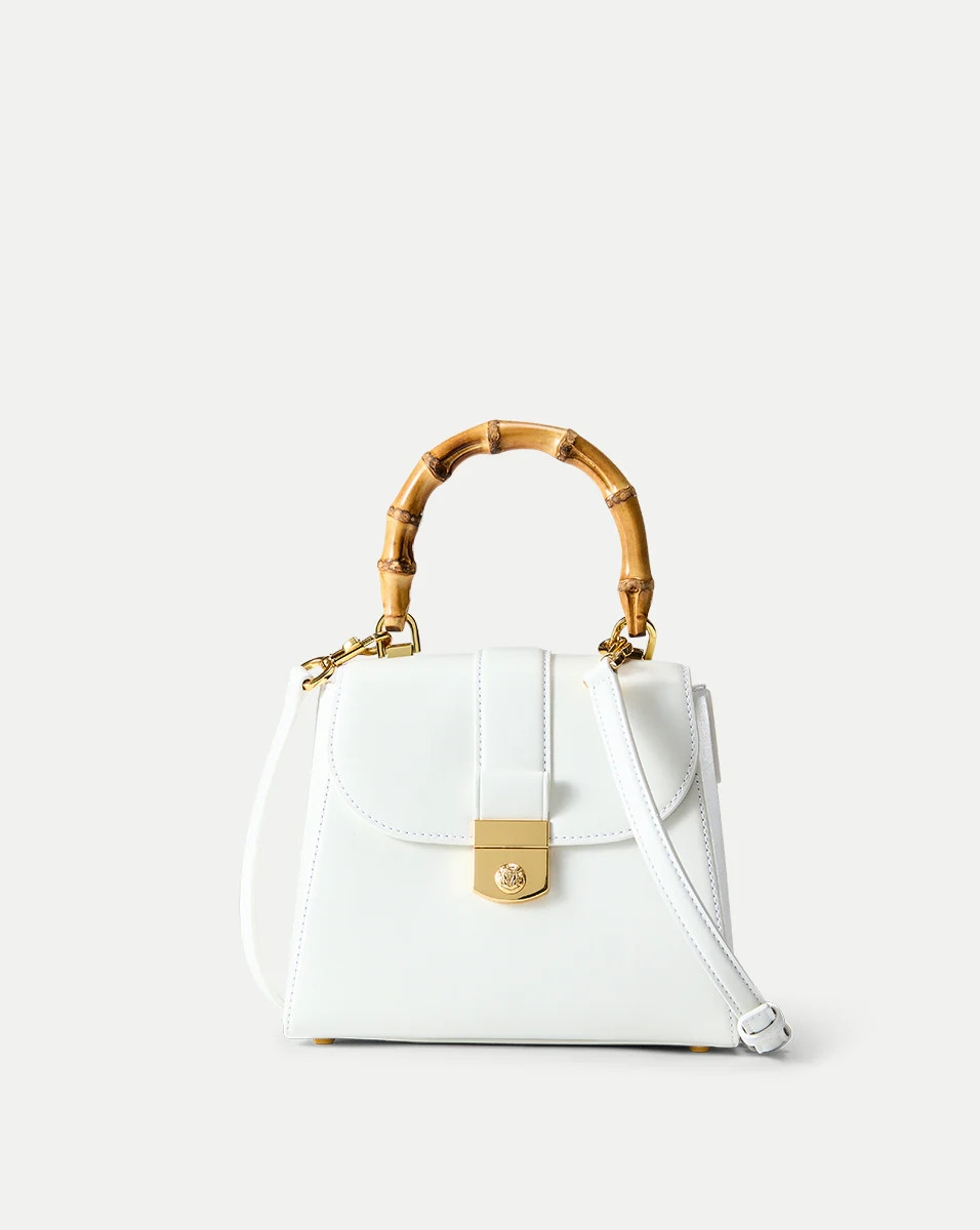 Veronica Beard Bamboo-Handle Avenue Bag Off-White | Veronica Beard