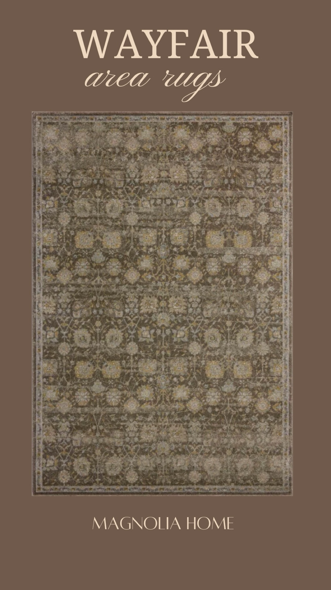 $150 for a 9 x 12 area rug! Such a good deal!! 
The magnolia home area rug is such a deal for a 9x 12! It had a beautiful pattern that would look so good in so many home styles 

#LTKSaleAlert #LTKHome