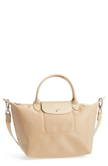 Longchamp 'Small Le Pliage Neo' Nylon Top Handle Tote - Metallic | Nordstrom
