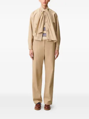 Claudie Pierlot self-tie Short Trench Jacket | Neutrals | FARFETCH BE | Farfetch Global