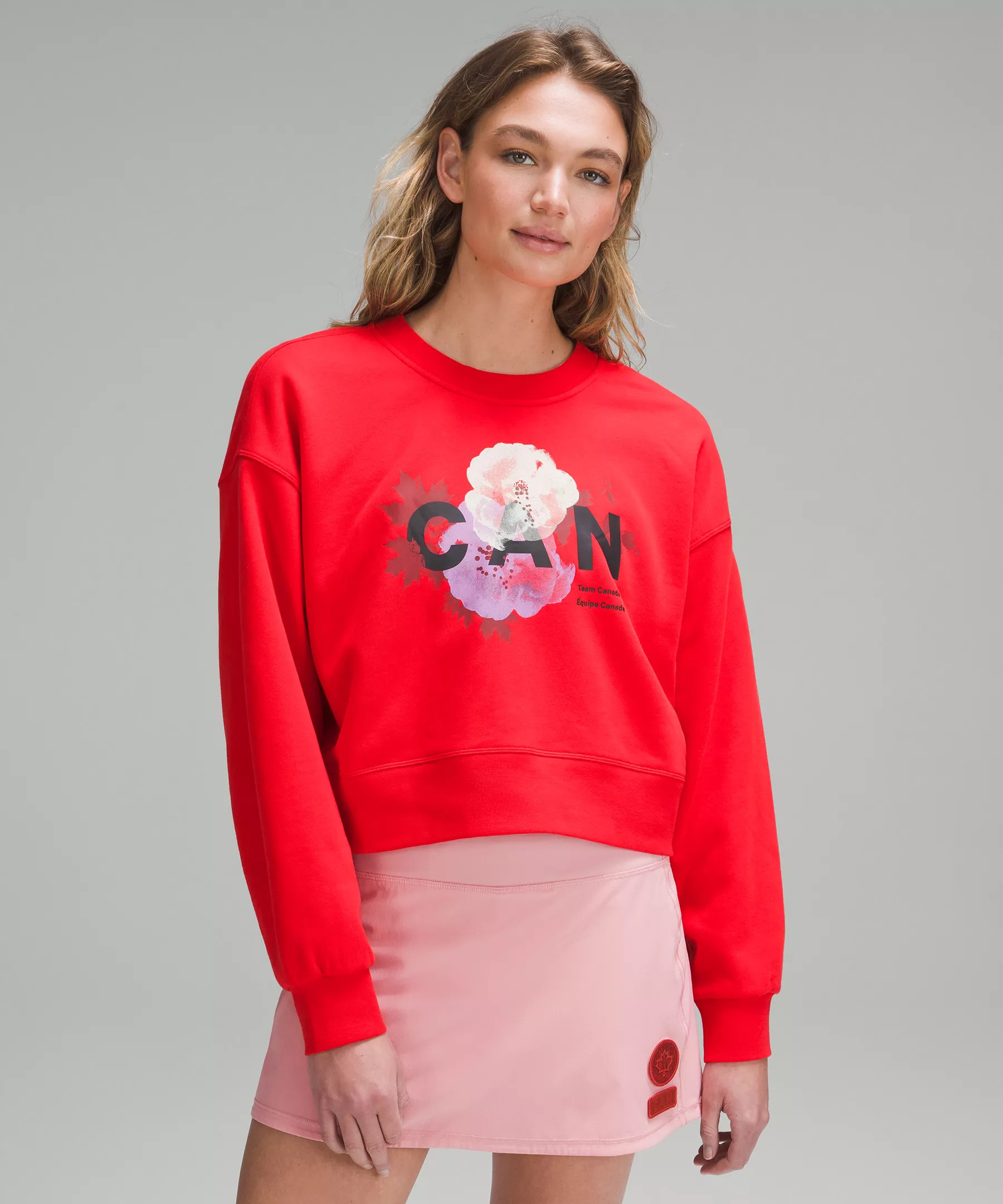 Team Canada Perfectly Oversized Cropped Crew *COC Logo | Women's Hoodies & Sweatshirts | lululemo... | lululemon (CA)