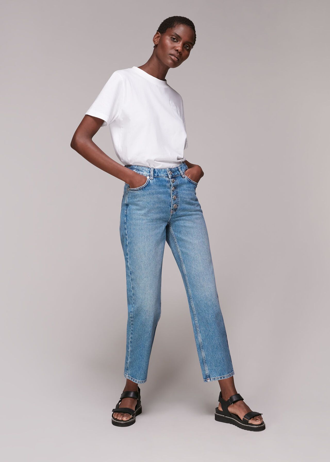 Authentic Hollie Button Jean | Whistles