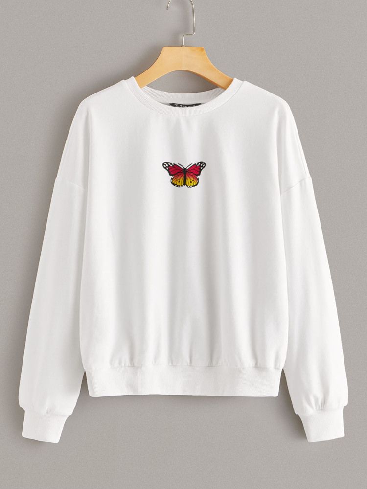 Butterfly Print Pullover | SHEIN