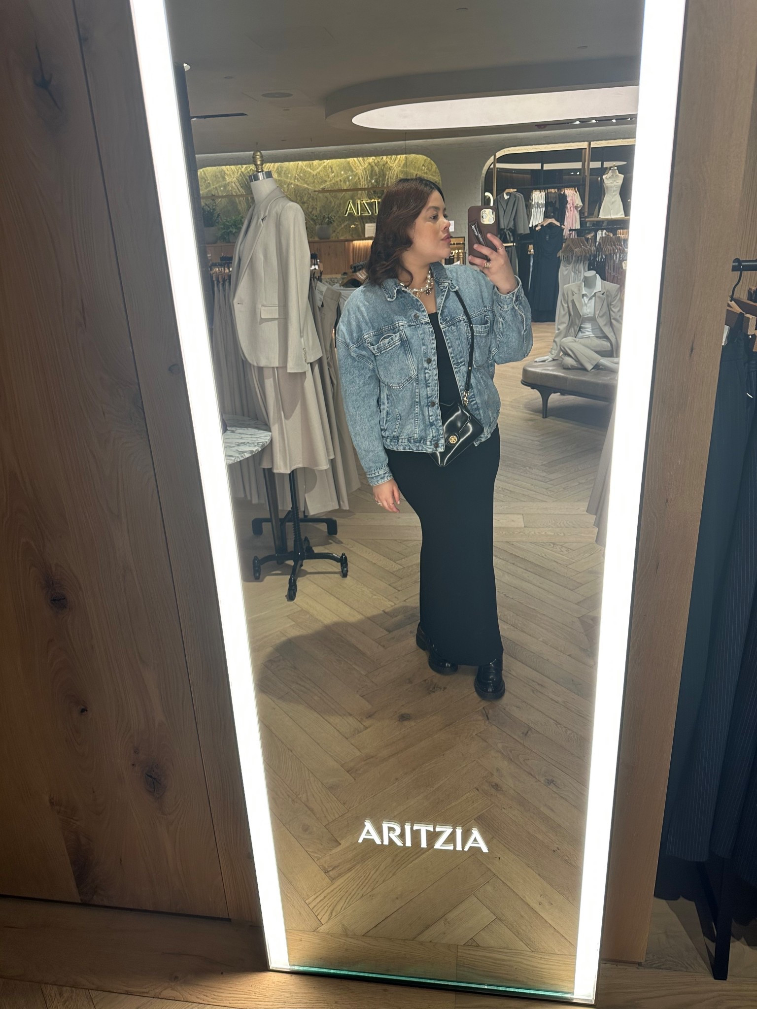 Size large on the denim jacket and dress 

#LTKMidsize #LTKootd #LTKgrwm