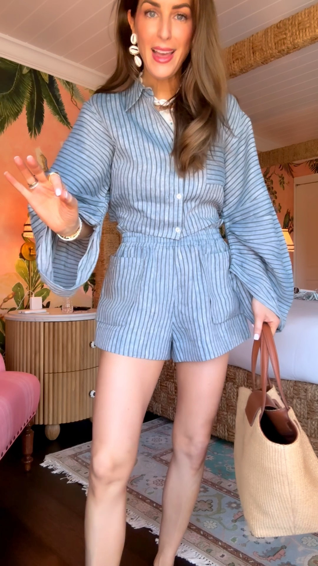 I’m wearing a small in this striped blue linen set. 

#LTKTall #LTKOver40 #LTKSeasonal