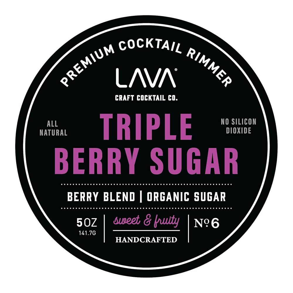 LAVA Premium Triple Berry Sugar Cocktail Rimmer, All Natural Organic Pure Cane Sugar Rimmer, Frui... | Amazon (US)