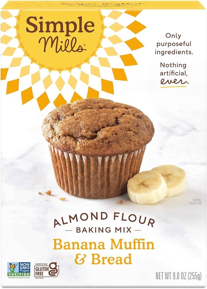 Simple Mills Almond Flour Baking Mix, Banana Muffin & Bread Mix - Gluten Free, Plant Based, Paleo... | Amazon (US)