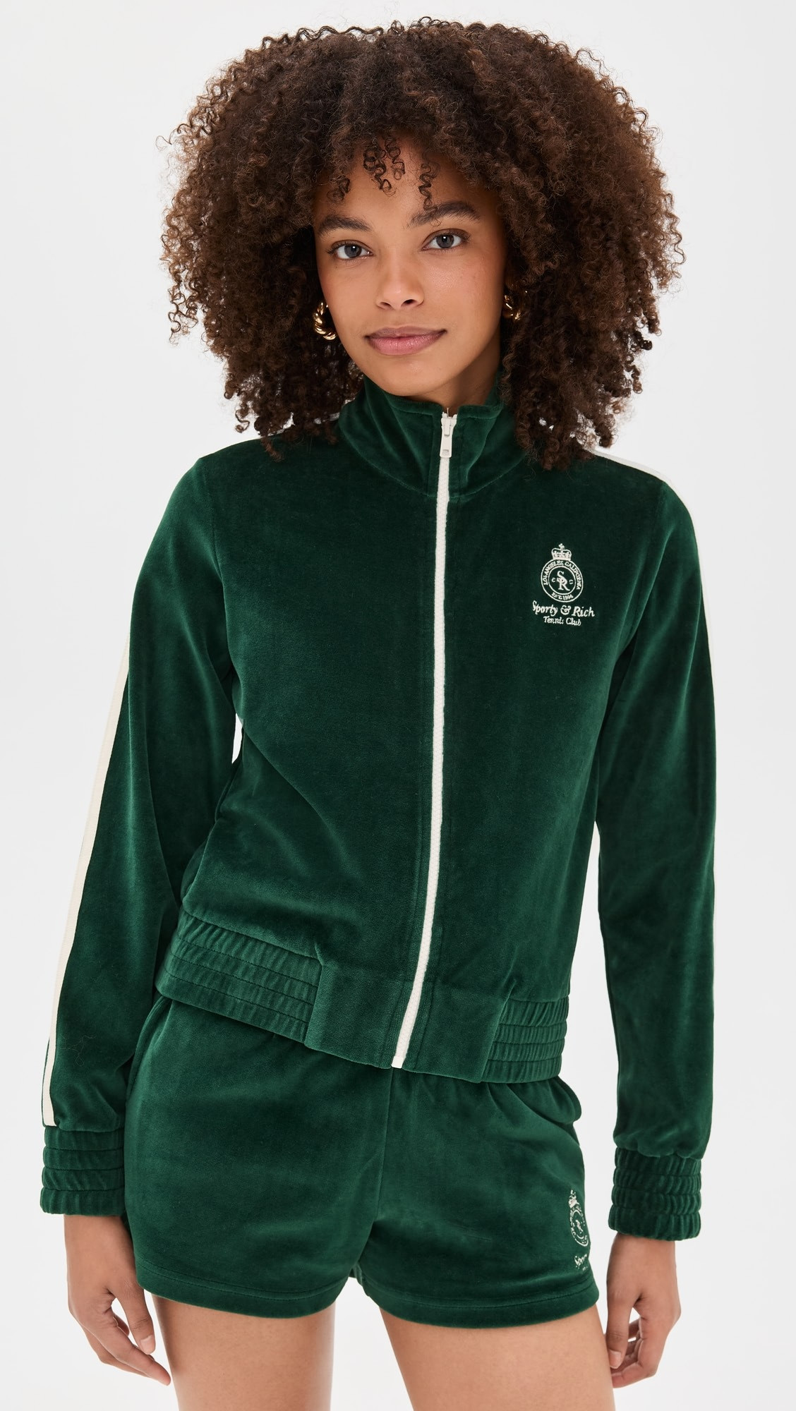Crown Tennis Elio Velour Track Jacket | Shopbop