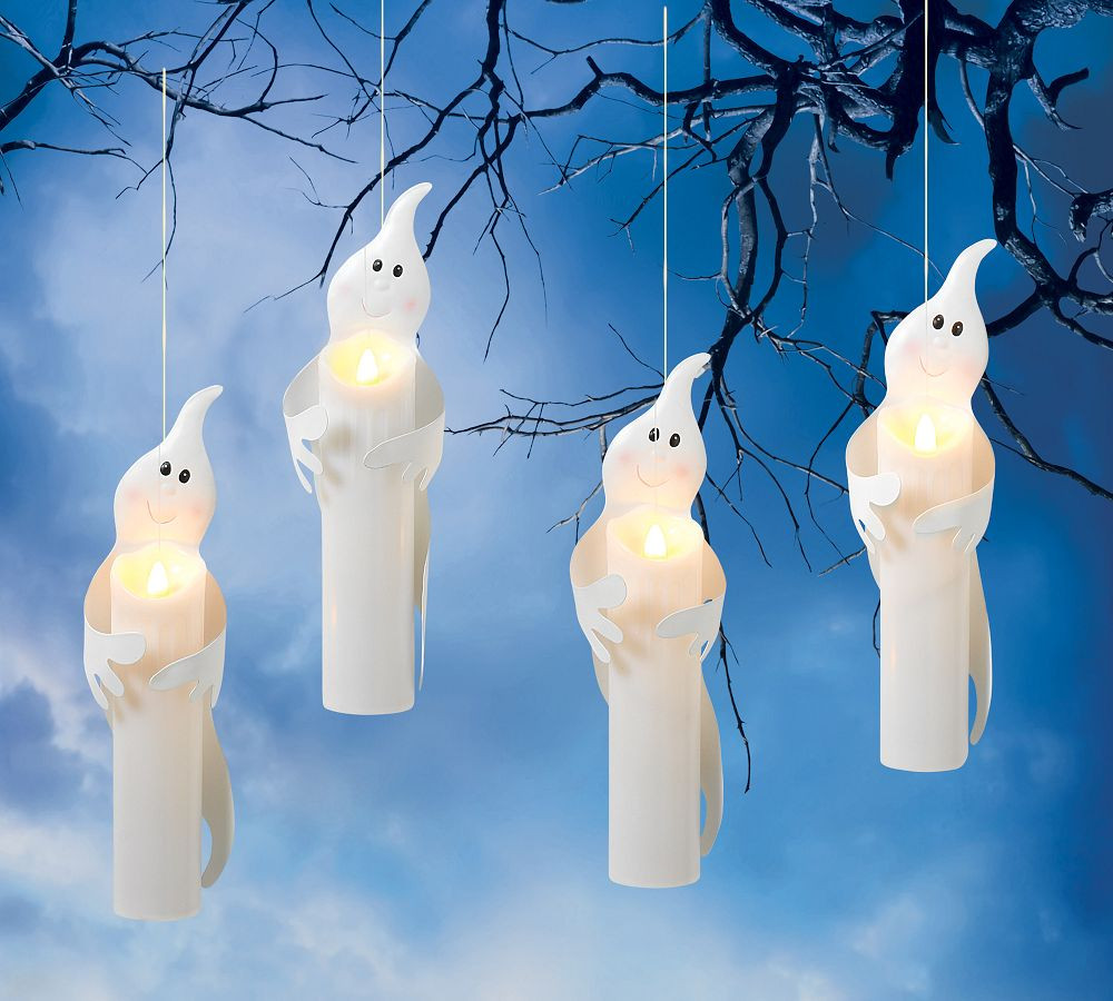 Hanging Ghosts LED String Lights - Set Of 4 | Pottery Barn (US)