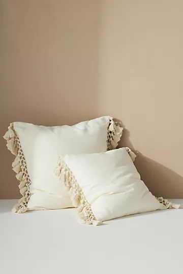 Tasseled Teague Cotton-Linen Pillow | Anthropologie (US)