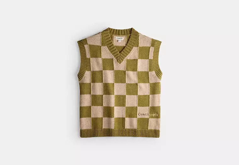 Checkerboard Sweater Vest | Coach (CA)