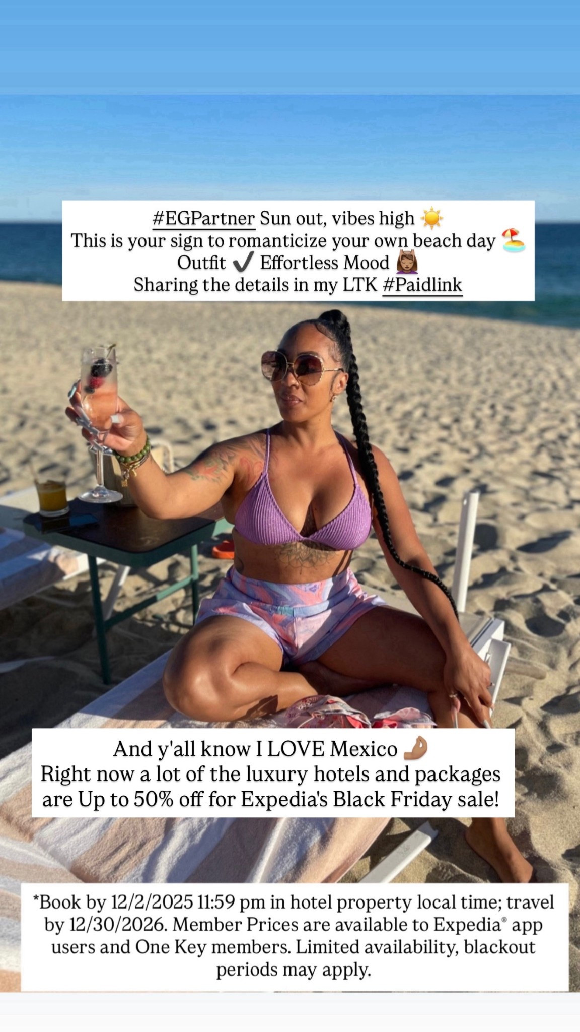  #EGPartner
This is your sign to finally book the trip you’ve been waiting on. Expedia’s Black Friday landing page is live and full of deals up to 50% off select hotels perfect for planning your next girls trip, family vacation, weekend reset, or locking in those 2025 travels early.

I linked everything for you in one place so you can browse the Black Friday deals! 

*Book by 12/2/2025 11:59 pm in hotel property local time; travel by 12/30/2026. Member Prices available to Expedia app users and One Key members. Limited availability; blackout periods may apply.