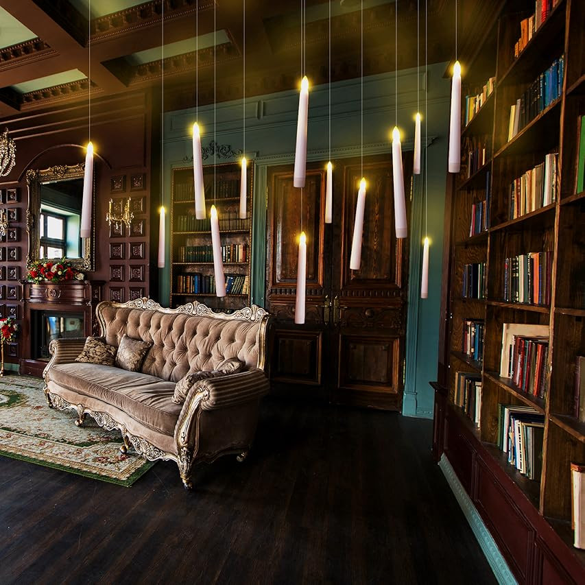 Homemory Black Flameless Taper Candles with Remote and Timer, Real Wax LED Taper Candles Battery Ope | Amazon (US)